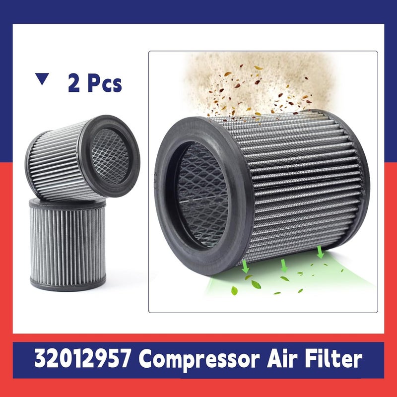 Dusledel 2 Pcs 32012957 Air Filter Replacement for Ingersoll Rand Compressor Replace 32012940 32175466 110377E100 2545 7100 3000 10T2 15T4 H15T4 TS7-TS15 32165466 - Image 2
